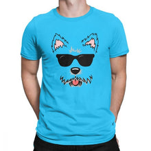 Load image into Gallery viewer, Novelty Cute West Highland White Terrier Dog Face With Sunglasses Westie Lovers Tshirt for Men 100 Percent Cotton T Shirt