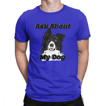 Load image into Gallery viewer, Men T-Shirt Border Collie 100 Percent Cotton Dogs Lover Pet Collies Dog Tshirt Round Neck Clothes Oversized
