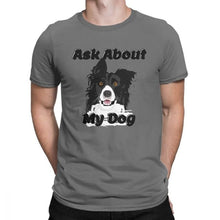 Load image into Gallery viewer, Men T-Shirt Border Collie 100 Percent Cotton Dogs Lover Pet Collies Dog Tshirt Round Neck Clothes Oversized