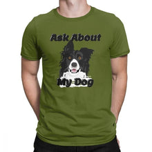 Load image into Gallery viewer, Men T-Shirt Border Collie 100 Percent Cotton Dogs Lover Pet Collies Dog Tshirt Round Neck Clothes Oversized