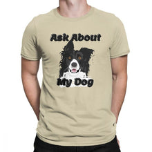 Load image into Gallery viewer, Men T-Shirt Border Collie 100 Percent Cotton Dogs Lover Pet Collies Dog Tshirt Round Neck Clothes Oversized