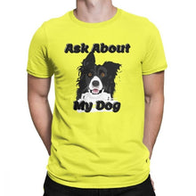 Load image into Gallery viewer, Men T-Shirt Border Collie 100 Percent Cotton Dogs Lover Pet Collies Dog Tshirt Round Neck Clothes Oversized