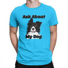 Load image into Gallery viewer, Men T-Shirt Border Collie 100 Percent Cotton Dogs Lover Pet Collies Dog Tshirt Round Neck Clothes Oversized