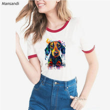 Load image into Gallery viewer, watercolor Jack russell terrier animal printed t shirt women clothes 2019 harajuku shirt Dog Lovers funny tshirt femme t-shirt
