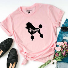 Load image into Gallery viewer, Dog Mom Shirt Poodle Gifts For Dog Owner Mothers Day T Shirt Pet Lover tops Dog Lover Mommy Clothes Animal Lover Ladies Tees