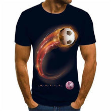 Load image into Gallery viewer, Summer 3d Print T shirt Flame Football Basketball 3D Tshirt Fashion Casual Short Sleeve Hip Hop Tops Tees Harajuku Streetwear