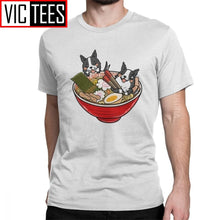 Load image into Gallery viewer, Border Collie Japanese Ramen Kawaii Tshirt for Men Dogs Lover Pet Collies Dog Cotton T Shirt Oversized