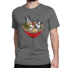 Load image into Gallery viewer, Border Collie Japanese Ramen Kawaii Tshirt for Men Dogs Lover Pet Collies Dog Cotton T Shirt Oversized
