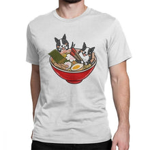 Load image into Gallery viewer, Border Collie Japanese Ramen Kawaii Tshirt for Men Dogs Lover Pet Collies Dog Cotton T Shirt Oversized