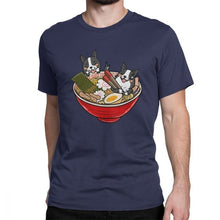 Load image into Gallery viewer, Border Collie Japanese Ramen Kawaii Tshirt for Men Dogs Lover Pet Collies Dog Cotton T Shirt Oversized