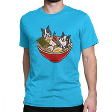 Load image into Gallery viewer, Border Collie Japanese Ramen Kawaii Tshirt for Men Dogs Lover Pet Collies Dog Cotton T Shirt Oversized