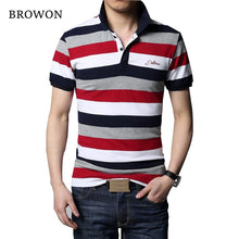 Load image into Gallery viewer, 2020 New Arrival T-shirt Men Stripe Lapel Shirt Slim Fit Men Men's Casual T-shirt Plus Size Men Tshirt Size M-5XL Ctoon Tees 5XL