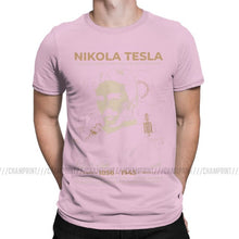 Load image into Gallery viewer, Nikola Tesla Men T Shirts Scientists Subject Inventor Physics Science Tees Short Sleeve T-Shirts 100% Cotton Party Tops