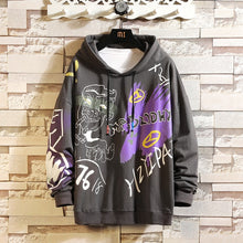 Load image into Gallery viewer, Japan Style Casual O-Neck 2020 Spring Autumn Print Hoodie Sweatshirt Men'S Thick Fleece Style Hip Hop High Streetwear Clothes