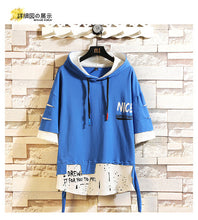 Load image into Gallery viewer, Summer 2020 Short White Black Hoodie Sweatshirt Mens Hip Hop Punk Pullover Streetwear Casual Fashion Clothes