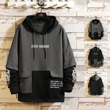 Load image into Gallery viewer, Japan Style Casual O-Neck 2020 Spring Autumn Print Hoodie Sweatshirt Men'S Thick Fleece Hip Hop High Streetwear Clothes