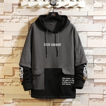 Load image into Gallery viewer, Japan Style Casual O-Neck 2020 Spring Autumn Print Hoodie Sweatshirt Men'S Thick Fleece Hip Hop High Streetwear Clothes