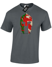 Load image into Gallery viewer, WALES SPARTAN MENS T SHIRT TEE WELSH FLAG RUGBY FOOTBALL FAN GIFT PRESENT IDEA