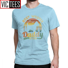 Load image into Gallery viewer, Men's Best West Highland White Terrier Daddy Ever Vintage Westie T Shirts Cotton Fun T-Shirt Dog Lover Tee Clothing