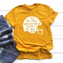 Load image into Gallery viewer, It’s The Most Wonderful Time Of The Year T-shirt Casual Unisex Crewneck Graphic Football Tshirt Women Slogan Game Day Tees Tops