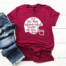 Load image into Gallery viewer, It’s The Most Wonderful Time Of The Year T-shirt Casual Unisex Crewneck Graphic Football Tshirt Women Slogan Game Day Tees Tops