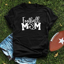 Load image into Gallery viewer, Summer Crewneck Football Mom Graphic T-shirt Funny Women Tumblr High Quality Mom Life Gift Tee Top Casual Game Day Grunge Tshirt