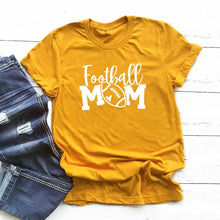 Load image into Gallery viewer, Summer Crewneck Football Mom Graphic T-shirt Funny Women Tumblr High Quality Mom Life Gift Tee Top Casual Game Day Grunge Tshirt