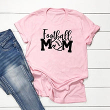 Load image into Gallery viewer, Summer Crewneck Football Mom Graphic T-shirt Funny Women Tumblr High Quality Mom Life Gift Tee Top Casual Game Day Grunge Tshirt