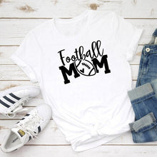 Load image into Gallery viewer, Summer Crewneck Football Mom Graphic T-shirt Funny Women Tumblr High Quality Mom Life Gift Tee Top Casual Game Day Grunge Tshirt