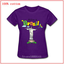 Load image into Gallery viewer, Welcome to Brazil cute and Colorful Birds football women tshirt 2020 Brazilian Jesus Natural Cotton short sleeve o-neck T-shirt