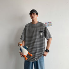 Load image into Gallery viewer, LAPPSTER Men Summer Harajuku Striped T Shirts 2020 Mens Korean Fashios Oversized Tshirt Male Loose Japanese Streetwear Tops Tees