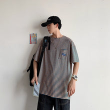 Load image into Gallery viewer, LAPPSTER Men Summer Harajuku Striped T Shirts 2020 Mens Korean Fashios Oversized Tshirt Male Loose Japanese Streetwear Tops Tees