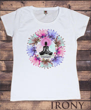 Load image into Gallery viewer, Womens T-Shirt Namaste Zen Lotus flowers Yoga meditation Buddha print TSZ4