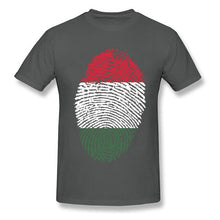 Load image into Gallery viewer, Fashion Hungary Flag Fingerprint T-shirt Men T Shirt Striped Tshirt Hip Hop Tops Cotton Tees Short Sleeve Clothing Summer