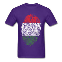 Load image into Gallery viewer, Fashion Hungary Flag Fingerprint T-shirt Men T Shirt Striped Tshirt Hip Hop Tops Cotton Tees Short Sleeve Clothing Summer