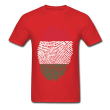 Load image into Gallery viewer, Fashion Hungary Flag Fingerprint T-shirt Men T Shirt Striped Tshirt Hip Hop Tops Cotton Tees Short Sleeve Clothing Summer