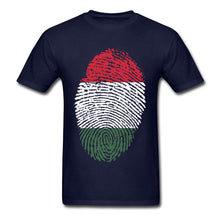 Load image into Gallery viewer, Fashion Hungary Flag Fingerprint T-shirt Men T Shirt Striped Tshirt Hip Hop Tops Cotton Tees Short Sleeve Clothing Summer