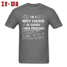 Load image into Gallery viewer, Math Number Theory T Shirt Function Formula Men Fashion Tshirts Geometric Area Solution Math Teacher Problems Science T Shirts
