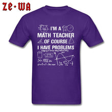 Load image into Gallery viewer, Math Number Theory T Shirt Function Formula Men Fashion Tshirts Geometric Area Solution Math Teacher Problems Science T Shirts

