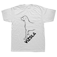 Load image into Gallery viewer, Vizsla Dog Lover Men Funny T Shirts Men Summer Cotton Harajuku Short Sleeve O Neck Streetwear Black T-shirt
