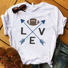 Load image into Gallery viewer, Fashion Football Flower Lepard Women T Womens Summer Tshirt Female  Graphic Printed Top  Tee Shirt Femme Ladies Clothes T-shirt
