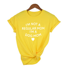 Load image into Gallery viewer, Im Not A Regular Mom Im A Dog Mom T-Shirt Slogan Vintage Tops Tees Dog Mom Shirt Dog Lover Shirt Ladies Shirt Clothing Tops
