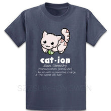 Load image into Gallery viewer, Funny Chemistry Cat Pun Science T Shirt Casual Summer Style Family Standard Design O Neck Gift Tee Shirt Shirt
