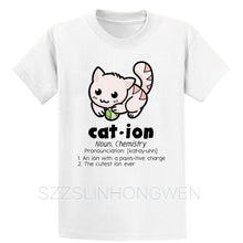 Load image into Gallery viewer, Funny Chemistry Cat Pun Science T Shirt Casual Summer Style Family Standard Design O Neck Gift Tee Shirt Shirt
