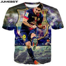 Load image into Gallery viewer, Jumeast New Arrival Men/Women 3D printed Tshirt  Comfortable Polyester T-shirt Football Star Messi T Shirt Casual Tops Tees
