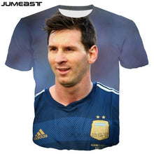 Load image into Gallery viewer, Jumeast New Arrival Men/Women 3D printed Tshirt  Comfortable Polyester T-shirt Football Star Messi T Shirt Casual Tops Tees
