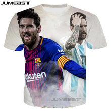 Load image into Gallery viewer, Jumeast New Arrival Men/Women 3D printed Tshirt  Comfortable Polyester T-shirt Football Star Messi T Shirt Casual Tops Tees
