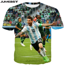Load image into Gallery viewer, Jumeast New Arrival Men/Women 3D printed Tshirt  Comfortable Polyester T-shirt Football Star Messi T Shirt Casual Tops Tees

