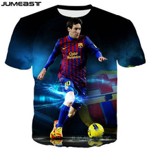 Load image into Gallery viewer, Jumeast New Arrival Men/Women 3D printed Tshirt  Comfortable Polyester T-shirt Football Star Messi T Shirt Casual Tops Tees
