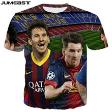 Load image into Gallery viewer, Jumeast New Arrival Men/Women 3D printed Tshirt  Comfortable Polyester T-shirt Football Star Messi T Shirt Casual Tops Tees
